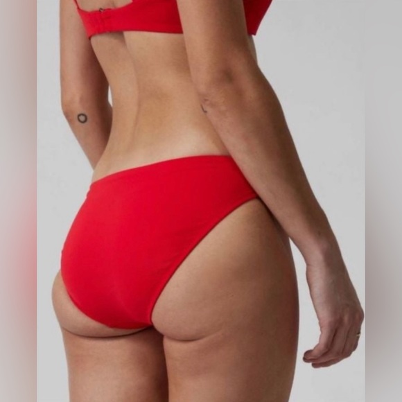 Athleta Red Clean Medium Bikini Bottom XL NWT - Picture 3 of 10